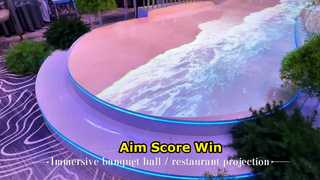 대중음식점 호텔 데코를 위한 대중음식점 훈장 장비 몰입형 투사 벽 바닥 투상