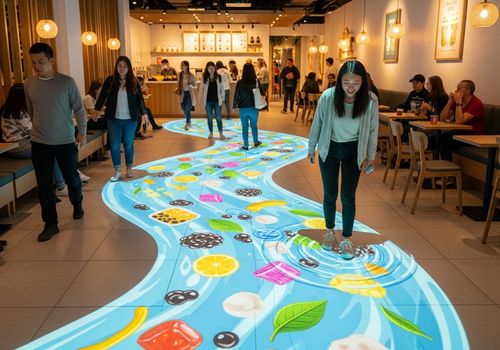 에 대한 최신 회사 뉴스 3 Steps to Turn Your Store into a Social-Media Magnet: How Interactive Floor Projection Becomes Your Customer Magnet
