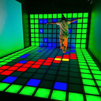 좋은 가격 액티브 댄스 플로어 인터랙티브 30x30cm 액티브 게임 스크린 시스템 룸 LED 바닥 타일 온라인으로