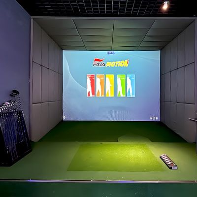 좋은 가격 3D 프로젝션 실내 적외선 유도 골프 시뮬레이션 트레이너 골프 시뮬레이터 온라인으로