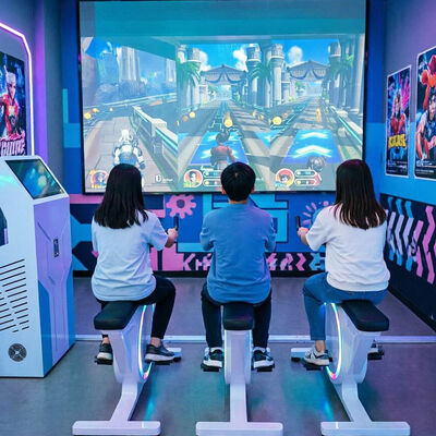 품질 새로운 기능 몰입형 그룹 자전거 시뮬레이터 실시간 사이클링 레이싱 프로젝션 시스템 다중 트랙 옵션 공장