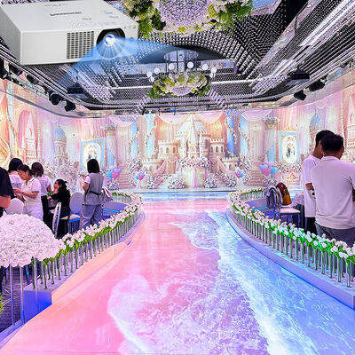 좋은 가격 몰입 프로젝션 5200 루멘 밝기 1920*1200 해상도 및 레스토랑 호텔 장식용 1-20 채널의 인터랙티브 벽 프로젝션 온라인으로