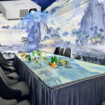 품질 5200 루멘 밝기, 1920*1200 해상도, 1-20 채널 인터랙티브 벽면 프로젝션용 오로라 몰입형 프로젝션 시스템 공장