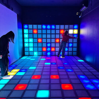 좋은 가격 2026 새로운 30x30cm RGB 인터랙티브 LED 바닥과 멀티 플레이어 점프 도전 상업용 온라인으로
