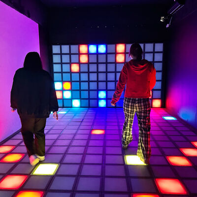 좋은 가격 30x30cm RGB 인터랙티브 LED 바닥 게임 라이트 타일 멀티 플레이어 슈퍼 그리드 게임 온라인으로