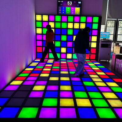 좋은 가격 30x30cm RGB 조명 압력 민감 인터랙티브 LED 바닥 오락 공원용 슈퍼 그리드 온라인으로