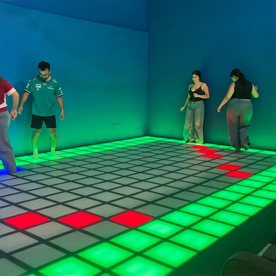 품질 280개 이상의 게임 레벨과 RGB 색상을 갖춘 인터랙티브 LED 바닥 게임 시스템 (모듈식 100-900 타일 액티브 게임 LED 바닥 설치용) 공장